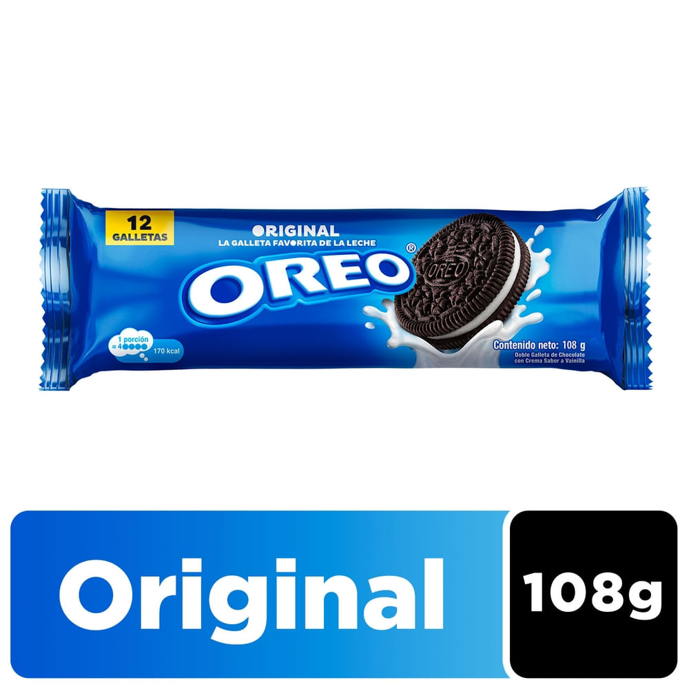 Nabisco Galleta Oreo de chocolate 108 g