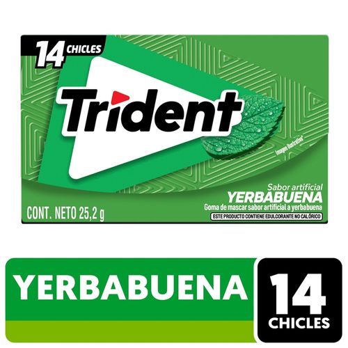 Goma Mascar Trident Spearmint 26 58 Gr