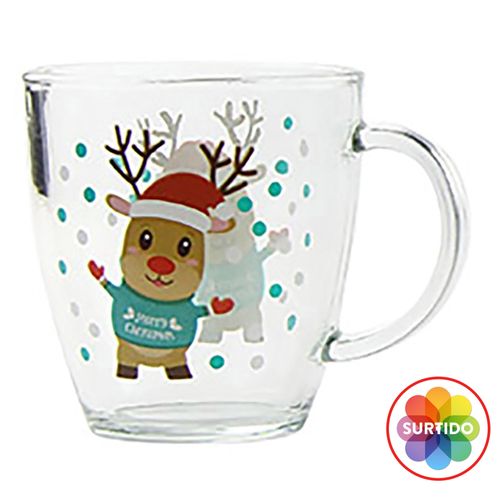 Taza De Vidrio C Diseno 340ml