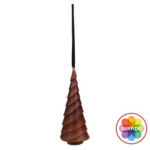 Adorno Holiday Time pinito de resina - 12 cm