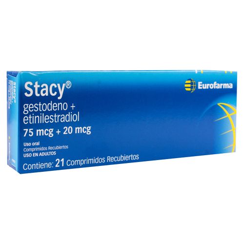 Anticonceptivos, Hormonal y Salud Sexual Eurofarma Stacy 20mcg 75mcg 21cpr Eurof