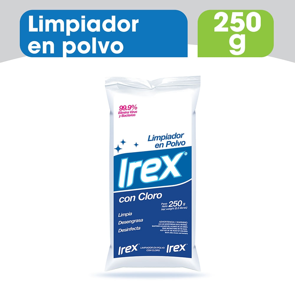 Irex Limpiador en polvo con cloro bolso 250 g