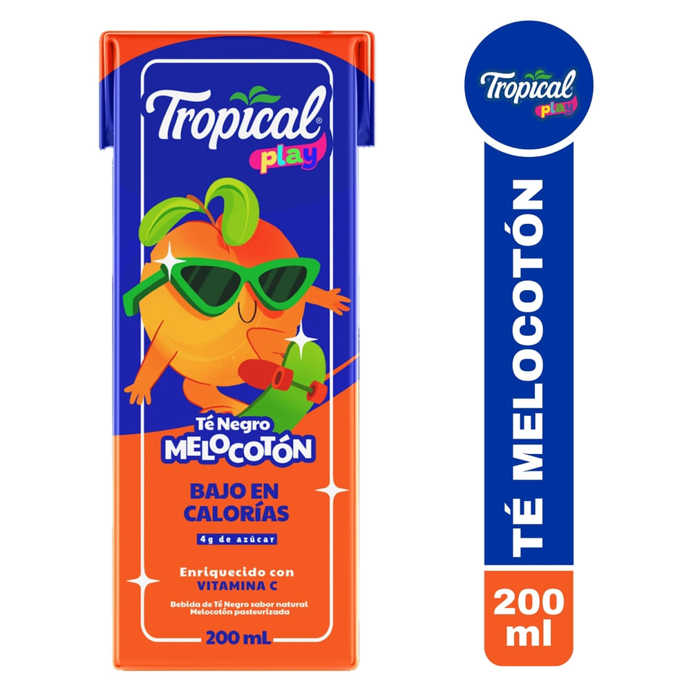 Tropical Té Frío Melocotón Play Negro 200 ml