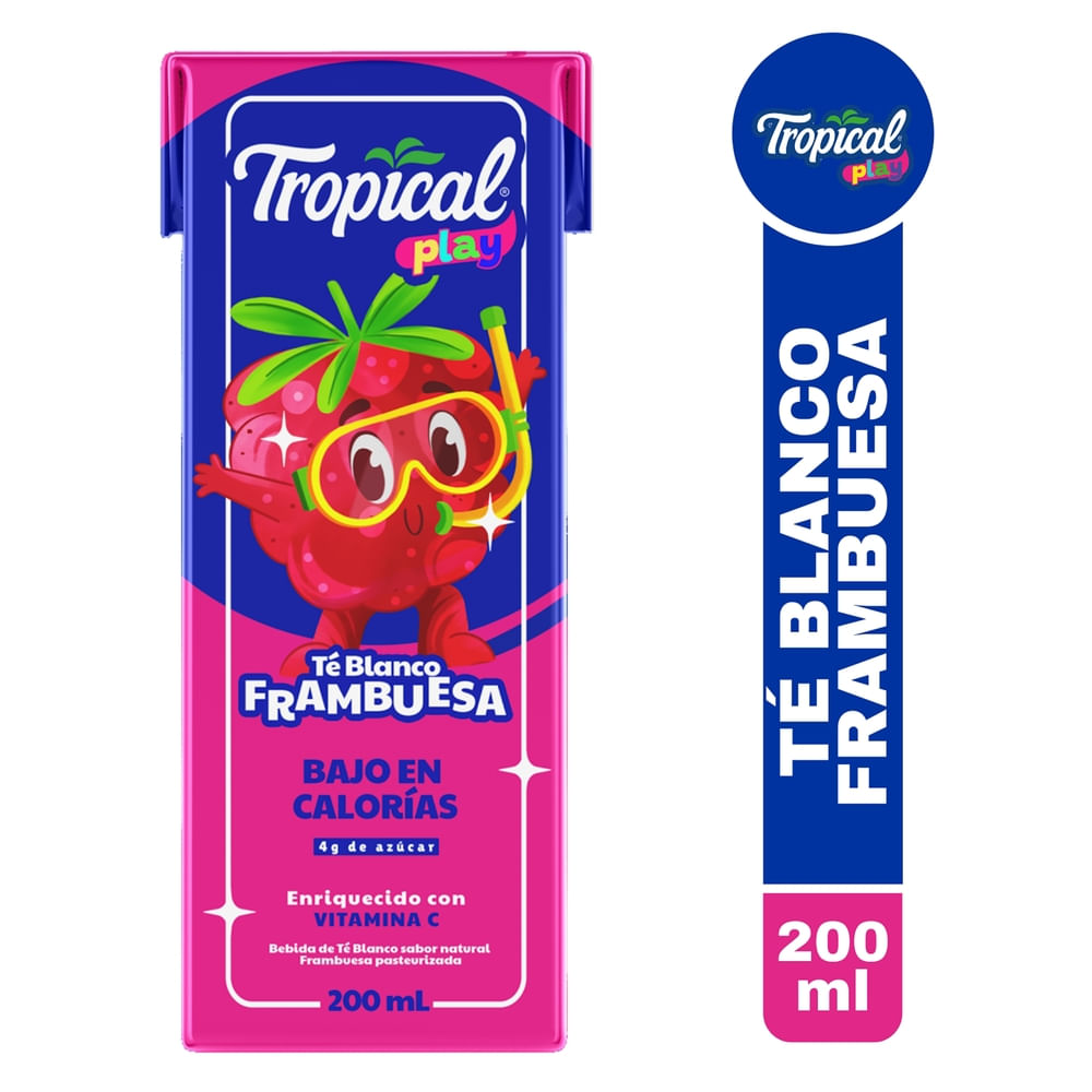 Tropical Bebida Play té blanco frambuesa 200 ml