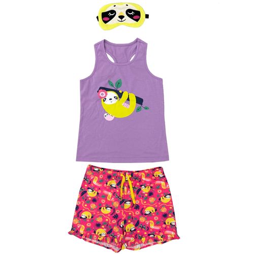 Pijama Boulevard Para Niña Antifaz, Short Surtido Color