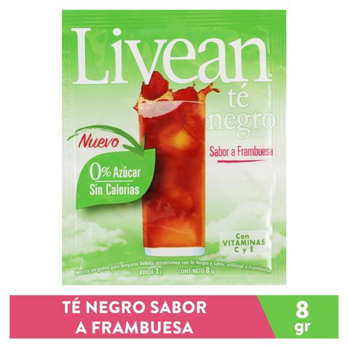 Té Livean Negro Frambuesa - 8 g