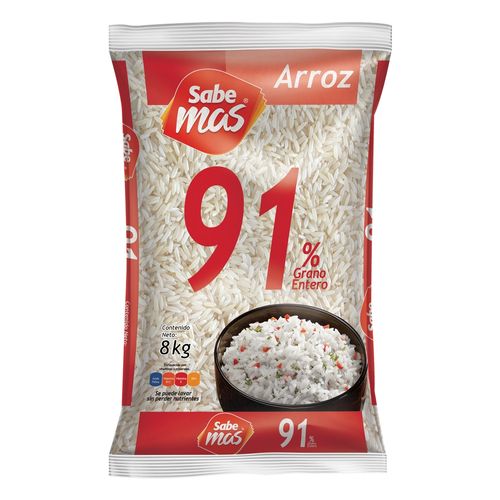 Arroz Sabemas 91% Grano Entero - 8 Kg