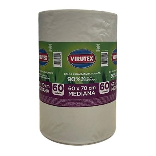 Bolsa Basura Blanca Virutex Med 60 Unidad