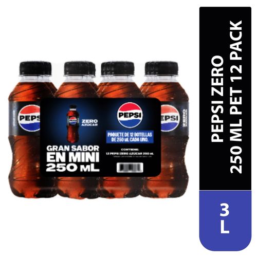 Pepsi Zero 250ml Pet 12pk 3000g