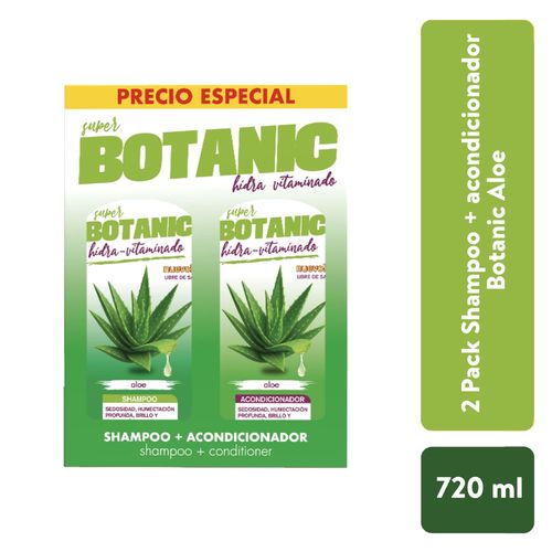2pk Shampoo Acondi Botanic Aloe 720 ml