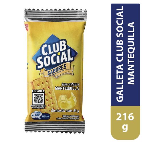 Galleta Club Social Mantequilla 216 g