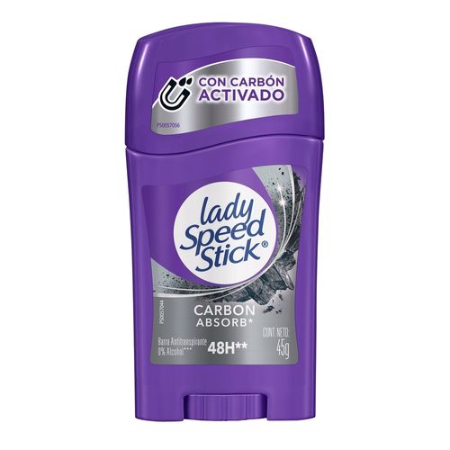 Desodorante Lady Speed Stick Carbón Absorbente En barra para Mujer - 45 g