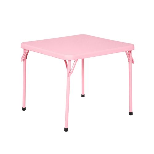 Mesa de resina infantil plegable Mainstays color rosado 61x61x52cm