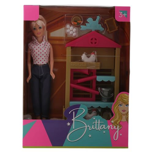 Muñeca Brittany en la granja con accesorios