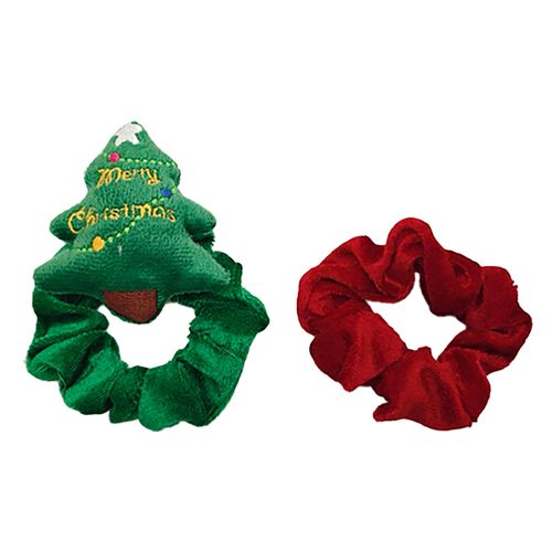 Elásticos Holiday Time para cabello navideño - 2 Pzas