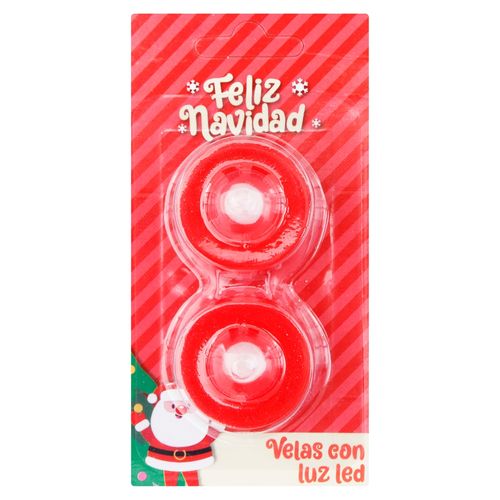 Velas con luz led de navidad