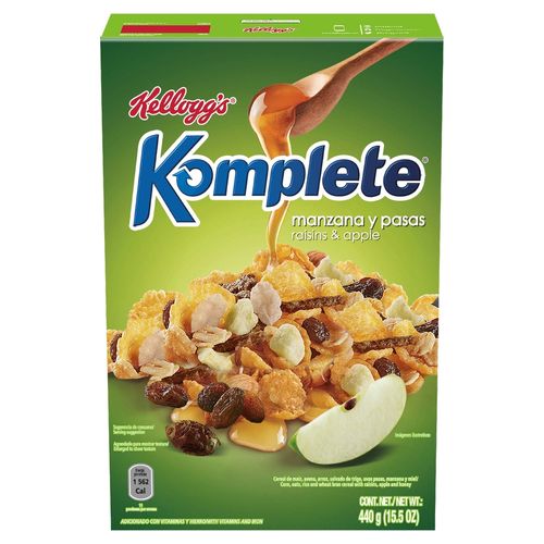 Cereal Kelloggs Komplete Manzana Pasas - 440 g
