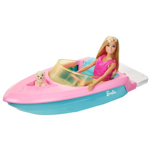 Barbie Bote Acuático con Muñeca